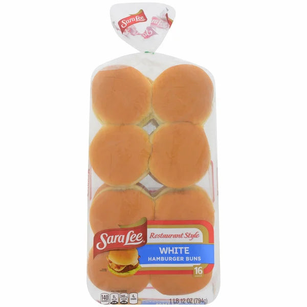 Sara Lee White Hamburger Buns, 16 count