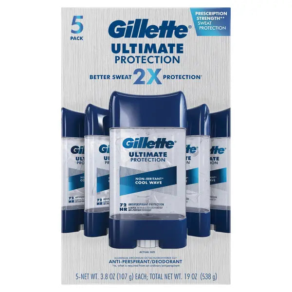 Antitranspirante 6 en 1 Gillette Ultimate Protection, 3,8 oz, paquete de 5